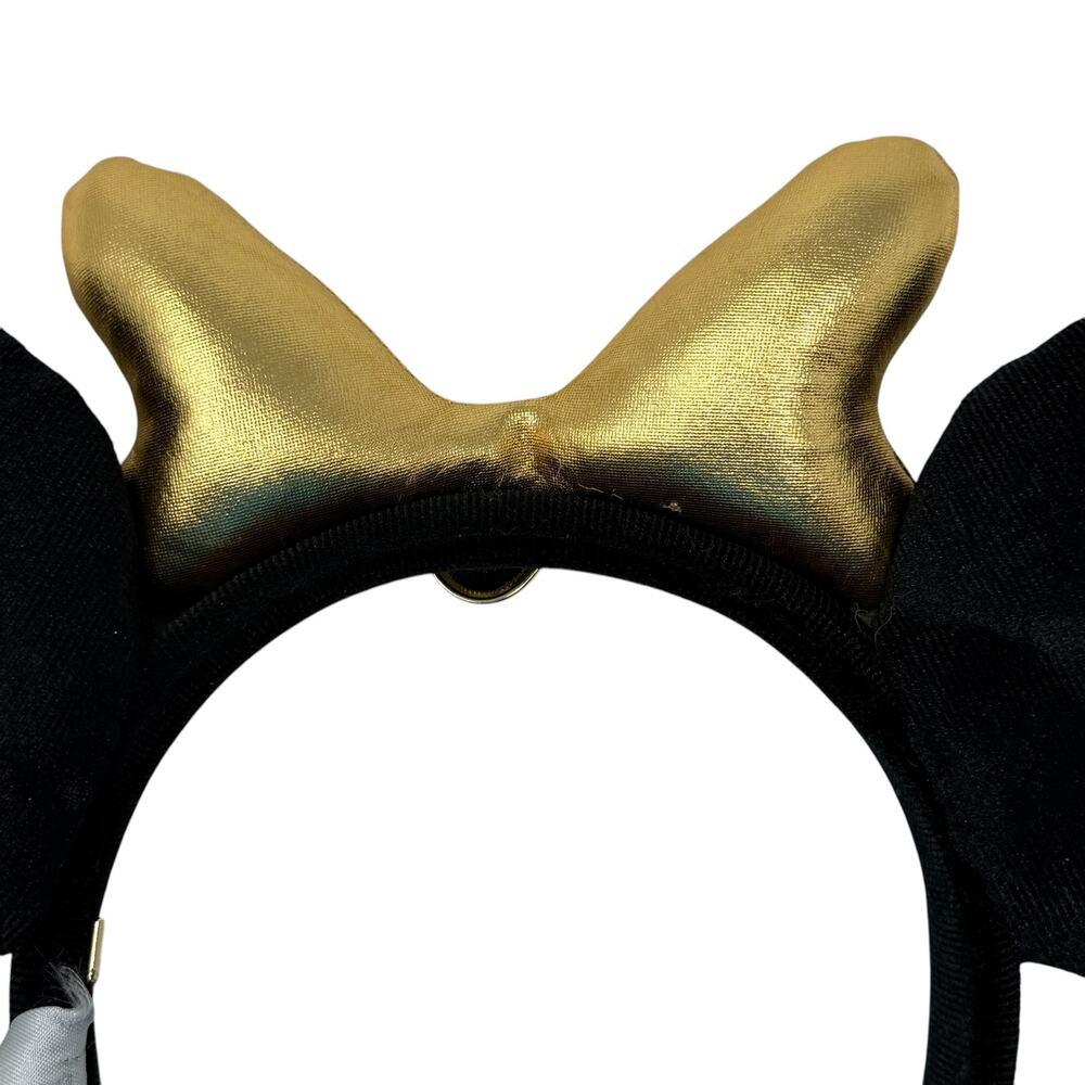 Disney Parks Sorcerer Moon & Stars Minnie Mouse Ears Headband Jewel Gold Bow - Picture 9 of 13